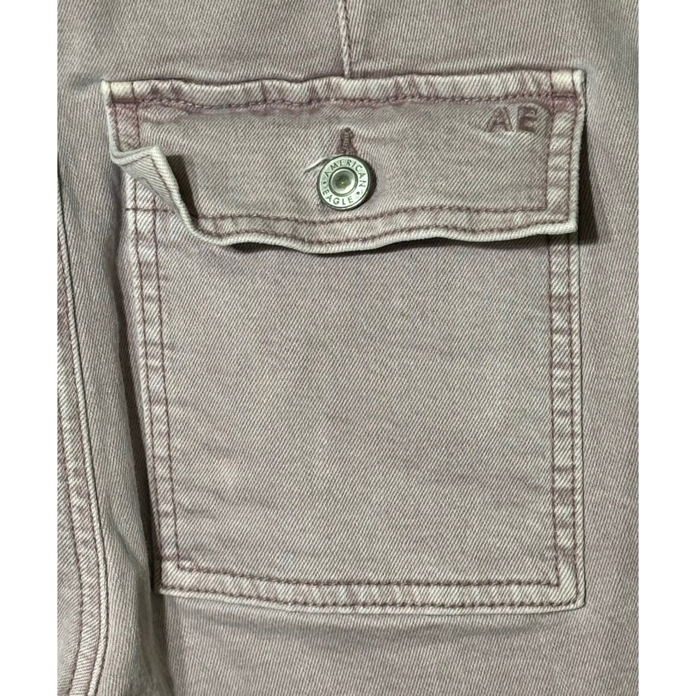 American Eagle Skater Jeans Women Size 2 High Rise Wide Leg Mauve - Picture 3 of 12